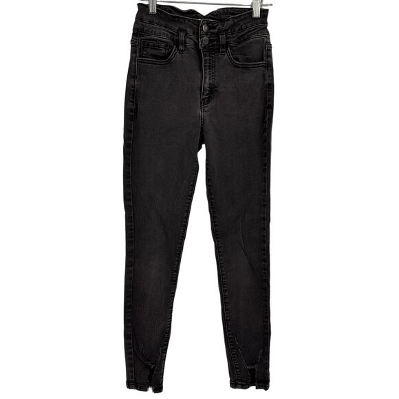 KanCan Kurvy High Rise Ankle Skinny Black Size 25 - Picture 1 of 7